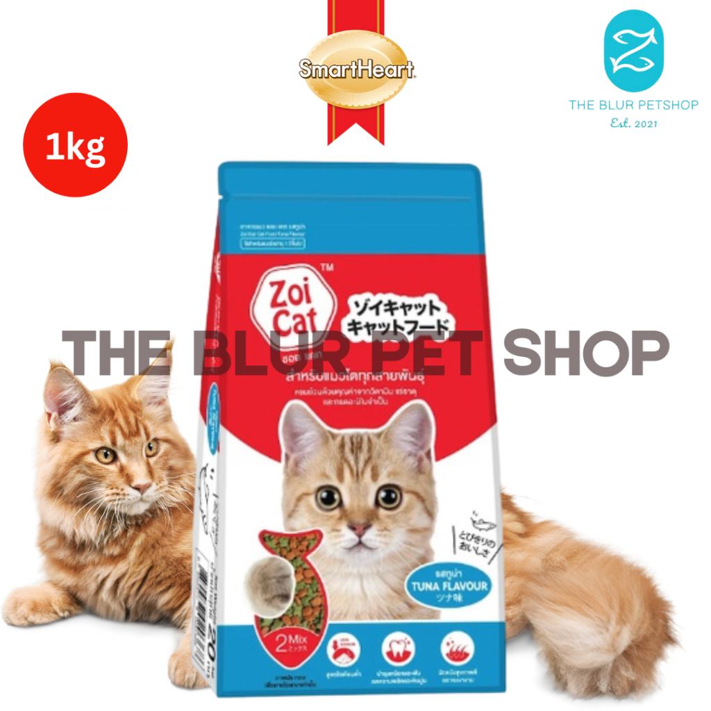 Original Pack 1kg Zoi Cat Dry Food Tuna Flavor Cats Pet Essentials