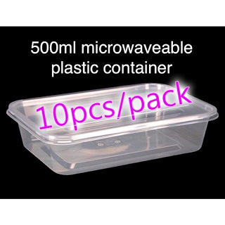 Microwavable Plastic Container Square SQ1500 10pcs/pack