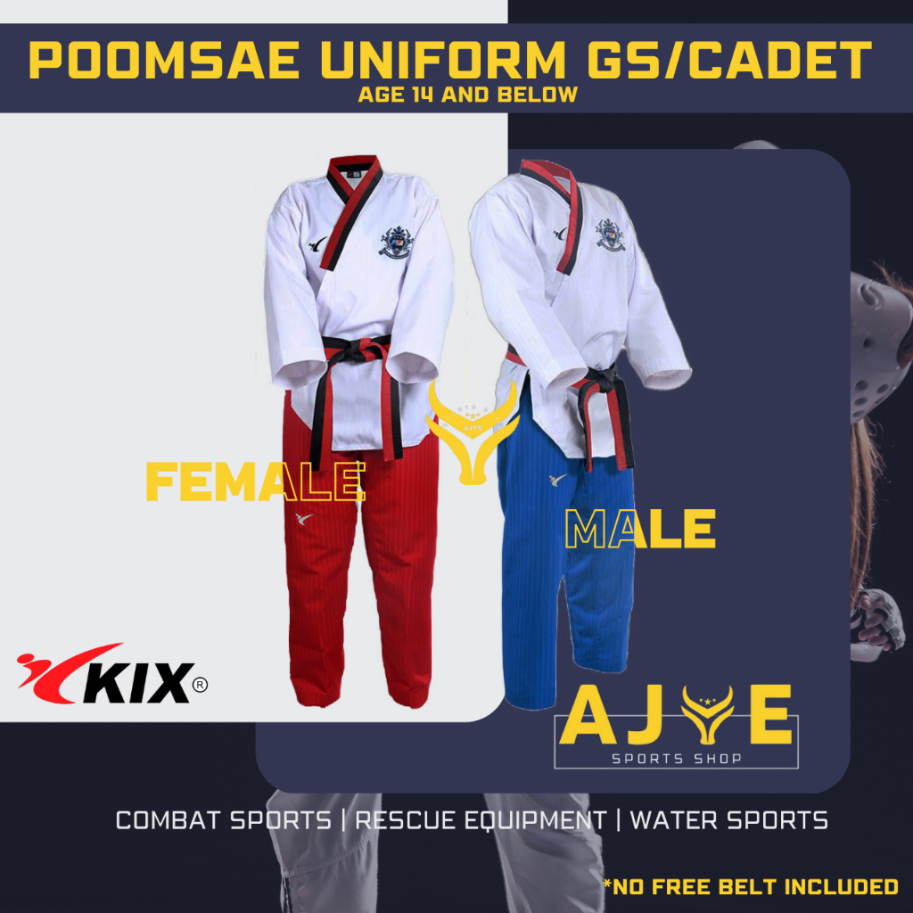 KIX TAEKWONDO GS/CADET POOMSAE UNIFORM Shopee Philippines