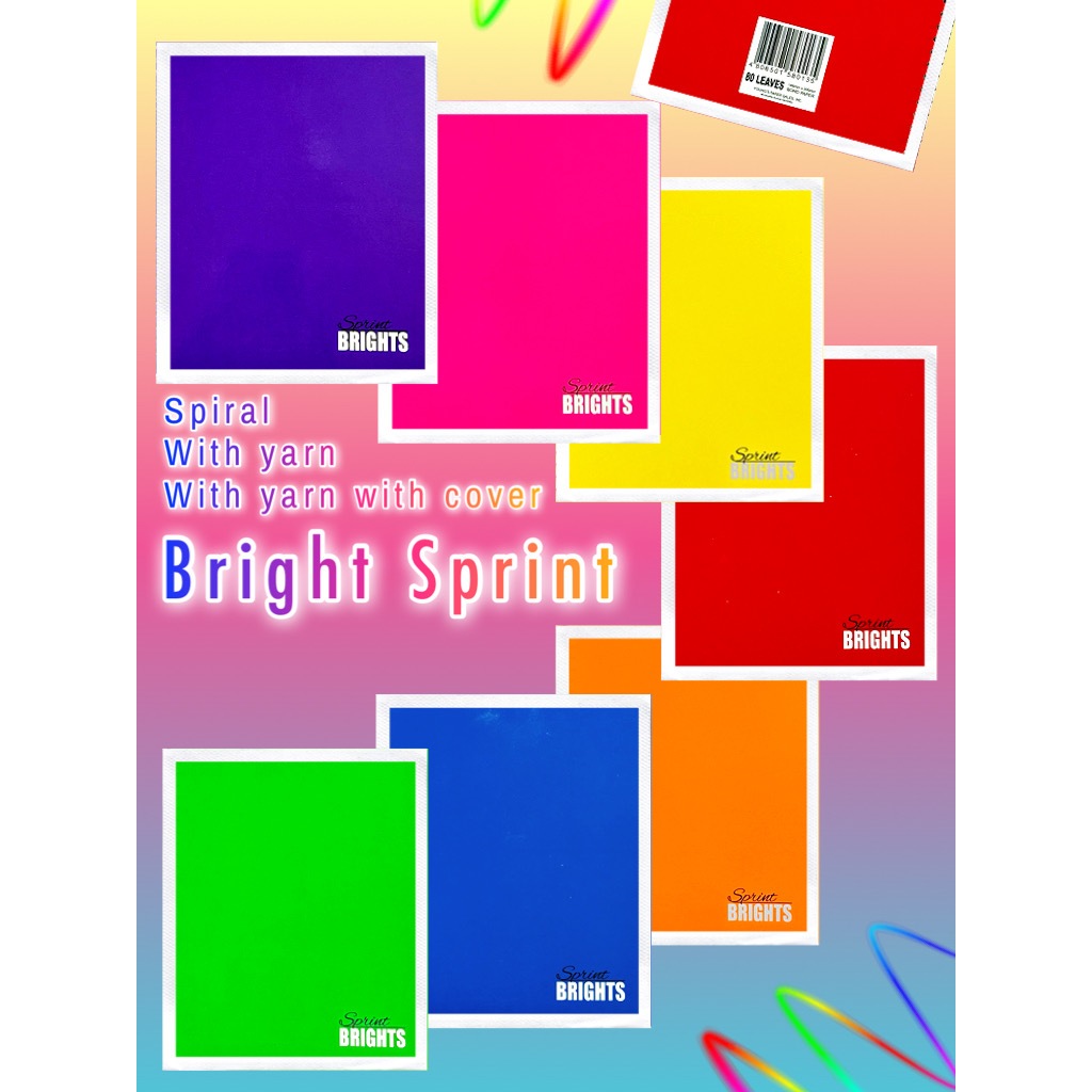 Neon Bright Spiral Notebook 80 leaves PER PIECE REGULAR SIZE NOTEBOOK ...