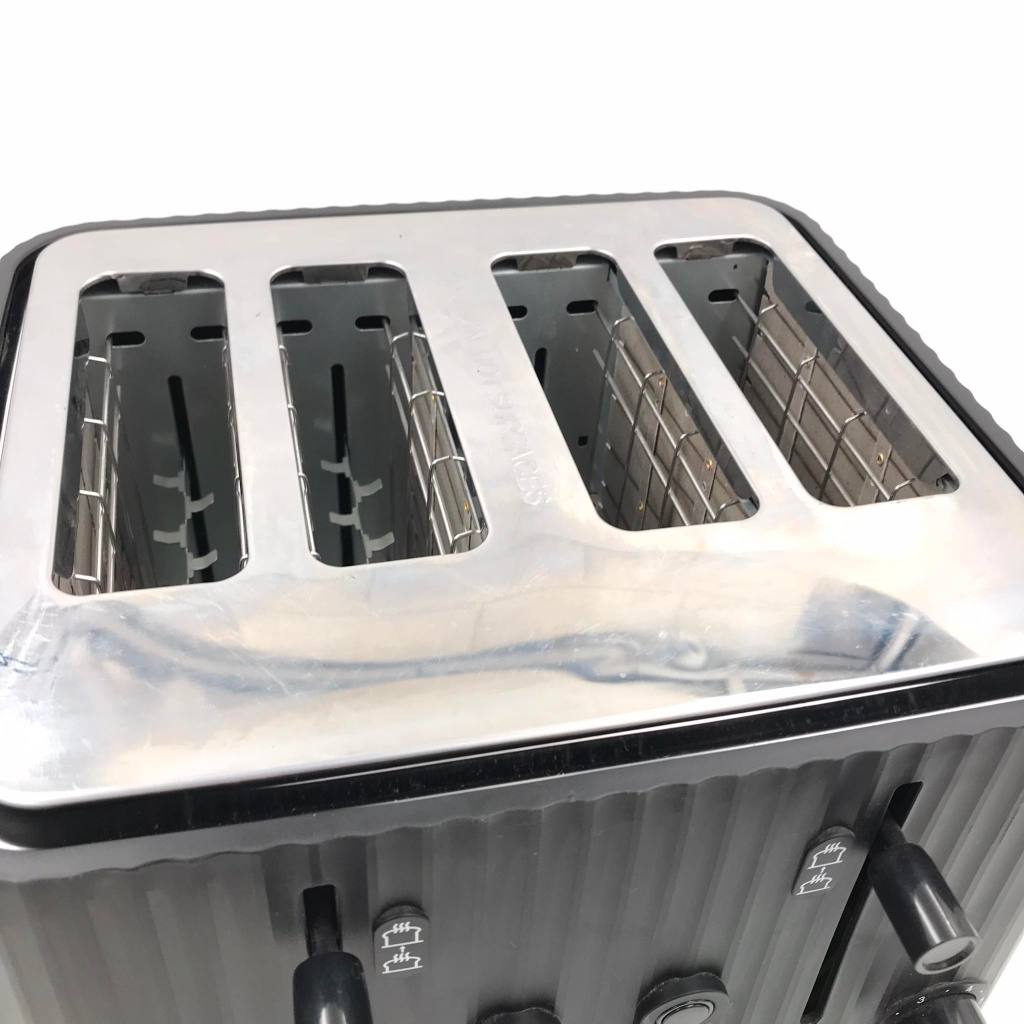 ANKO Black Fluted 4-Slice Toaster 220-240V ~ 50-60Hz / 1370-1630 Watts ...