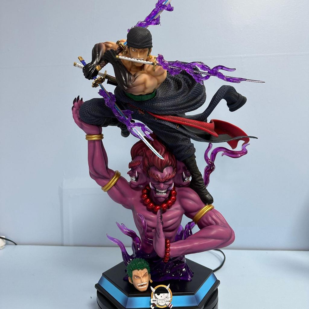 Hey Anime-ONE PIECE RORONOA ZORO Purgatory Asura TWO HEADS COPY RESIN ...