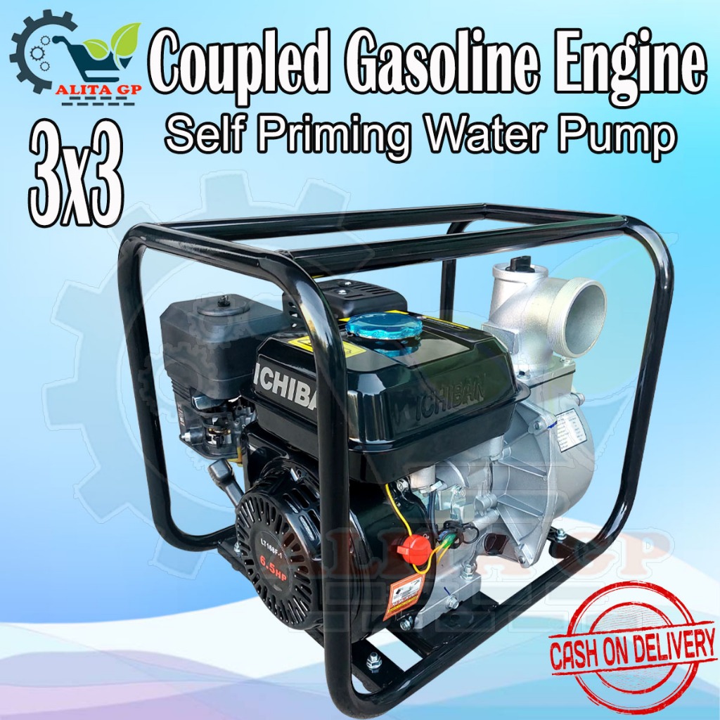 Coupled Gasoline Engine 6.5hp with 3x3 Aluminum Self Priming Water Pump ...