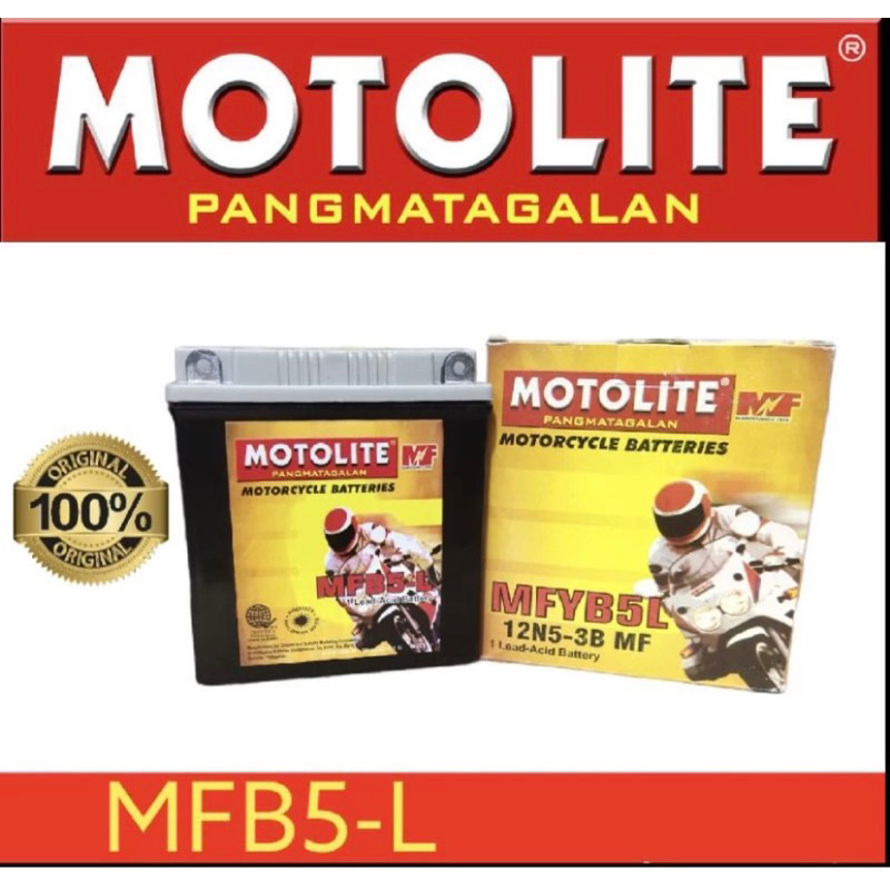 MF5YBL(12n5)MOTOLITE MAINTENANCE FREE (Motorcycle Battery) mio sporty