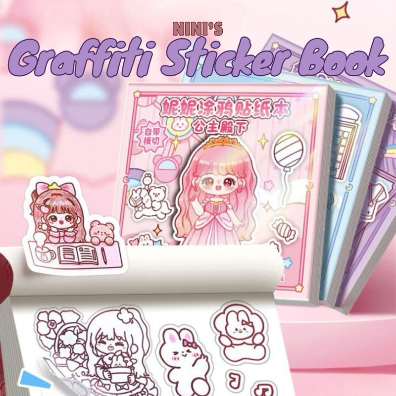 Nini Graffiti Sticker Book 2199/Kids Sticker Book/Arts and Craft ...