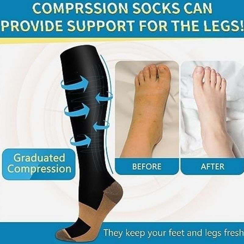 Copper Compression Socks for Women & Men Circulation 15-20 mmHg is All ...