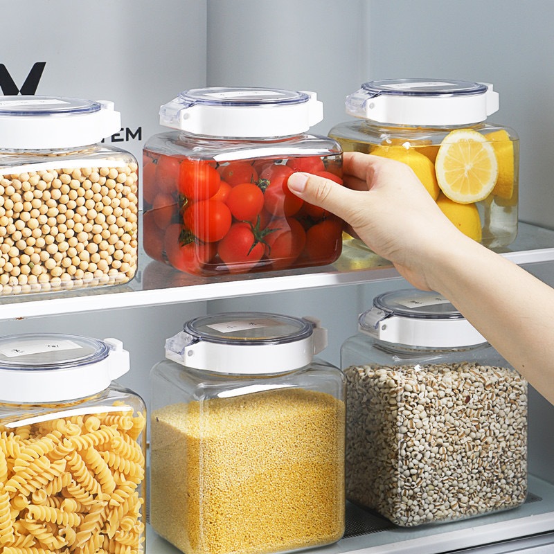 HS Transparent Sealed Jar Airtight Lid / Container Food Storage ...
