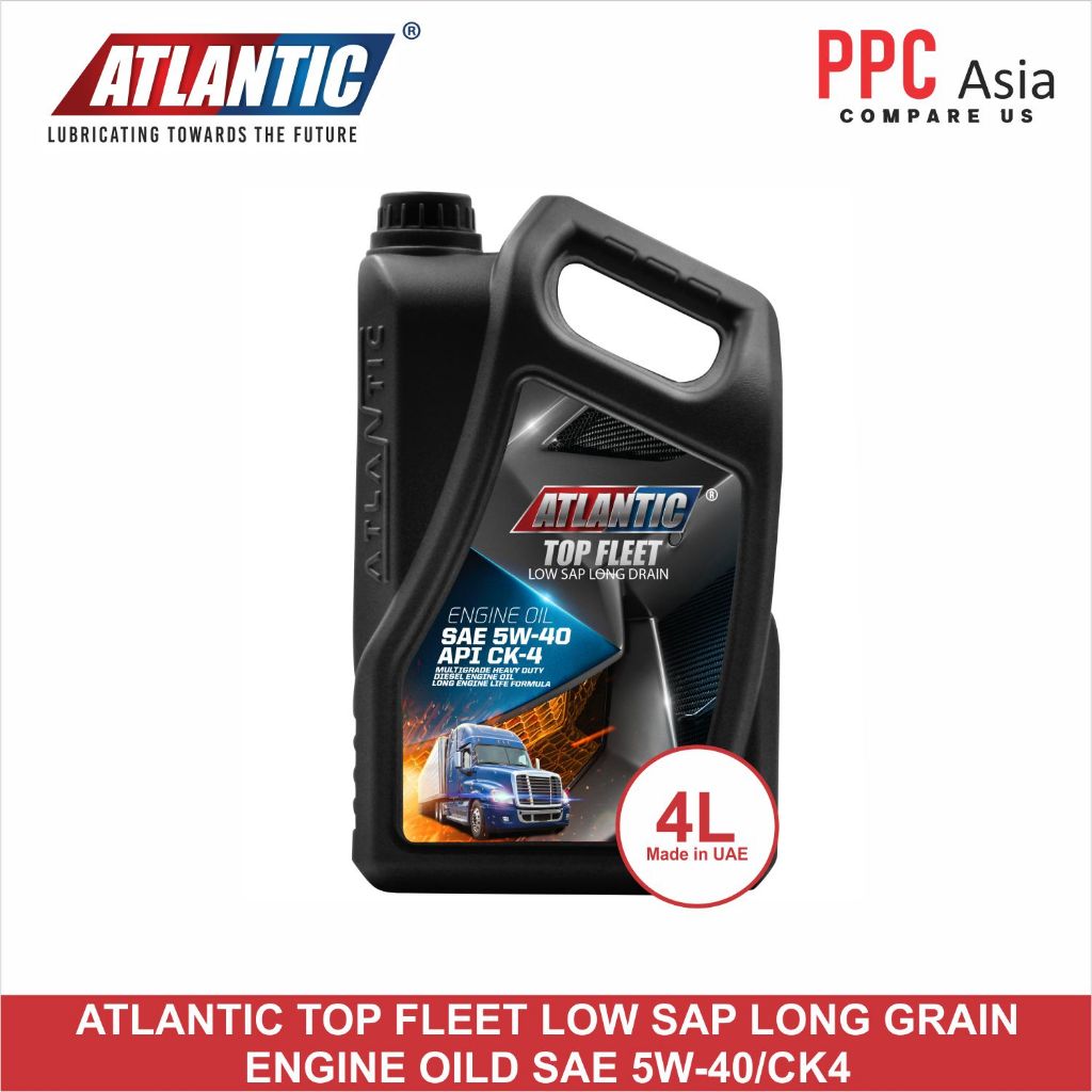 ATLANTIC TOP FLEET LOW SAP LONG DRAIN ENGINE OIL SAE 5W-40 CK-4 - FULLY ...