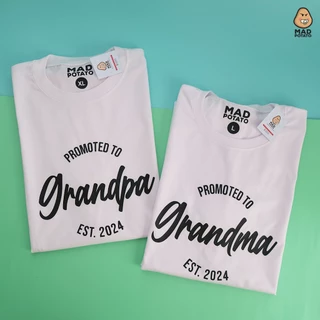 personalized mens shirt, original design dad promoted grandpa, men's t-shirt