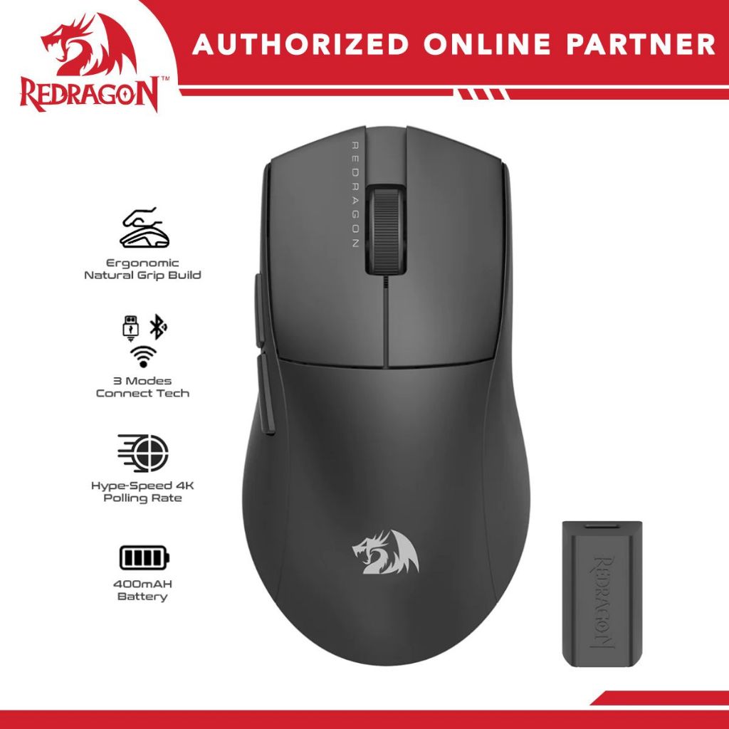 Redragon M916 PRO 4K 3-Mode Wireless Gaming Mouse - Black | Shopee ...