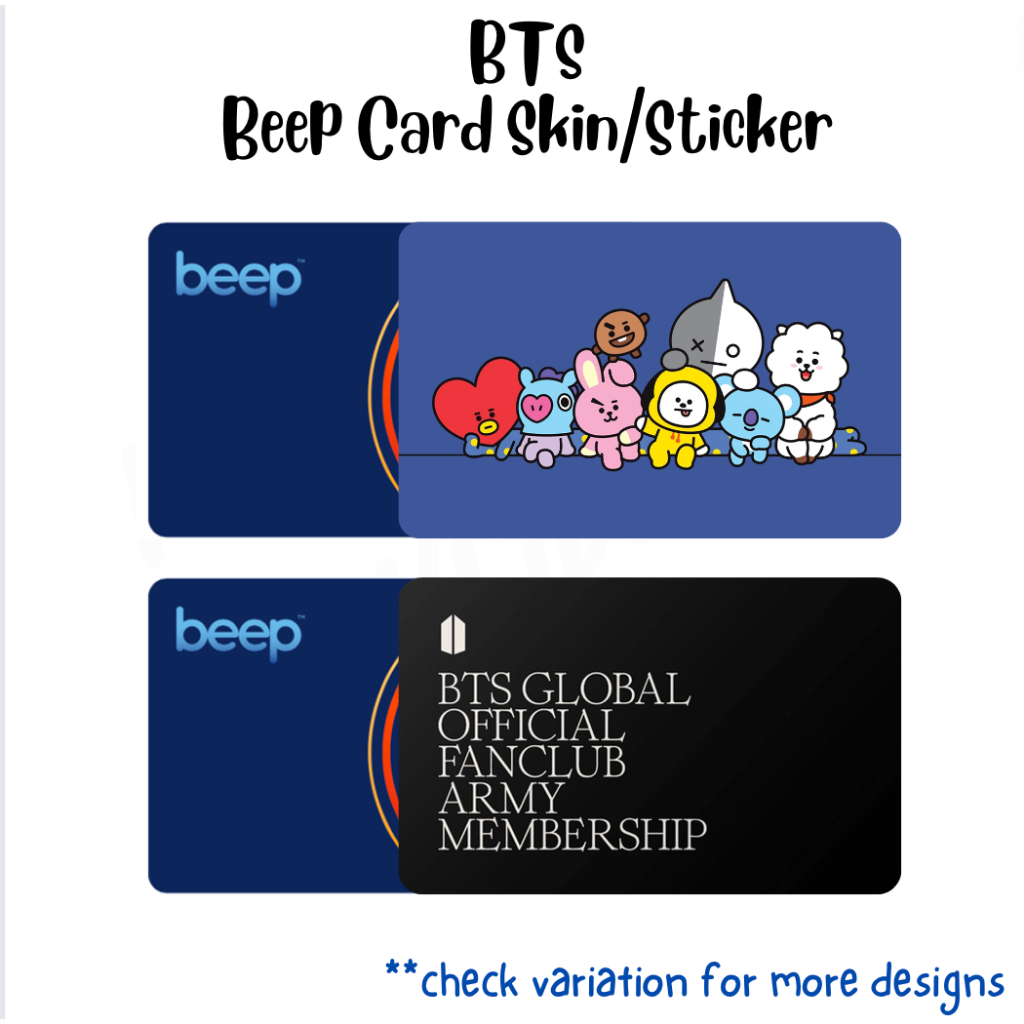 BTS Card Sticker Fanmade KPOP ATM-size BT21 Tinytan | Shopee Philippines