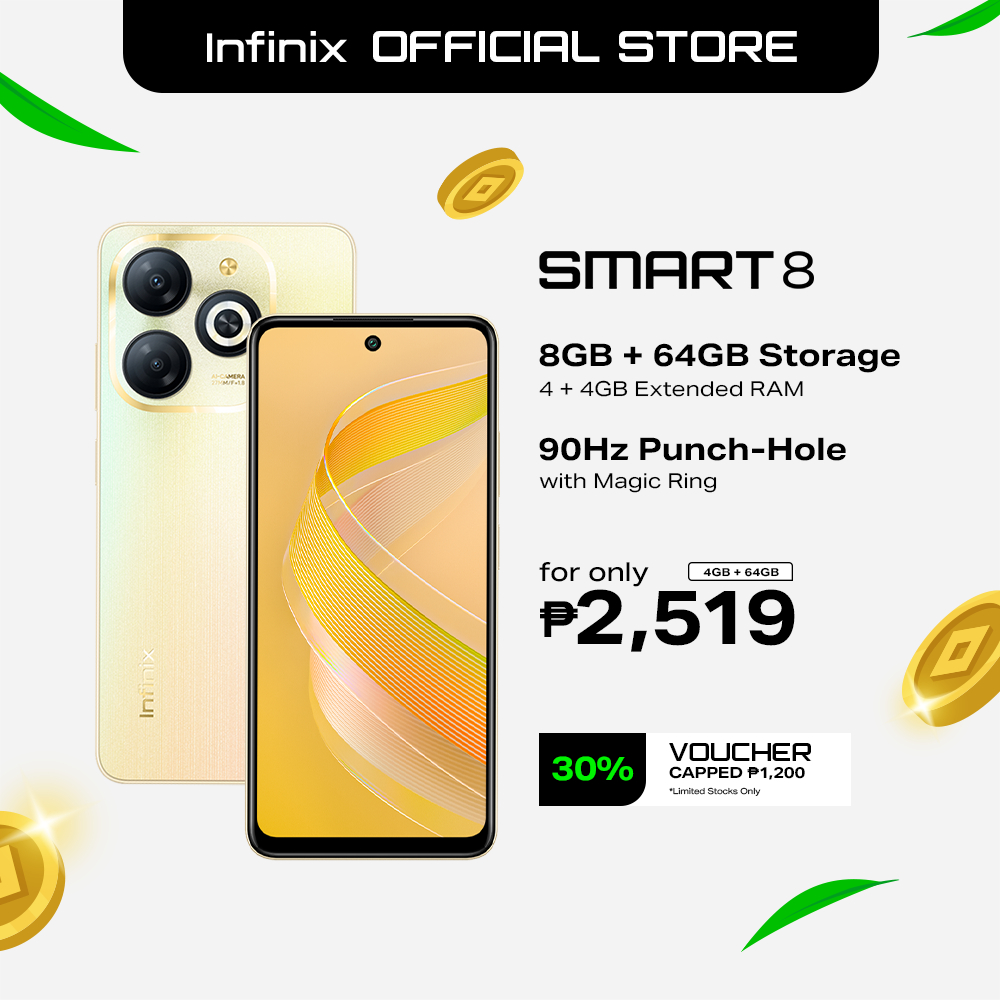 Infinix Smart 8 up to 4GB + 64GB, 90hz Punch-Hole Display, 5000 mAh ...