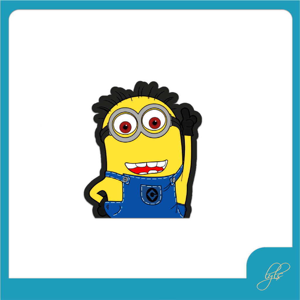 Kevin Minion Anime Peeking Pekker Waterproof Sticker | Shopee Philippines