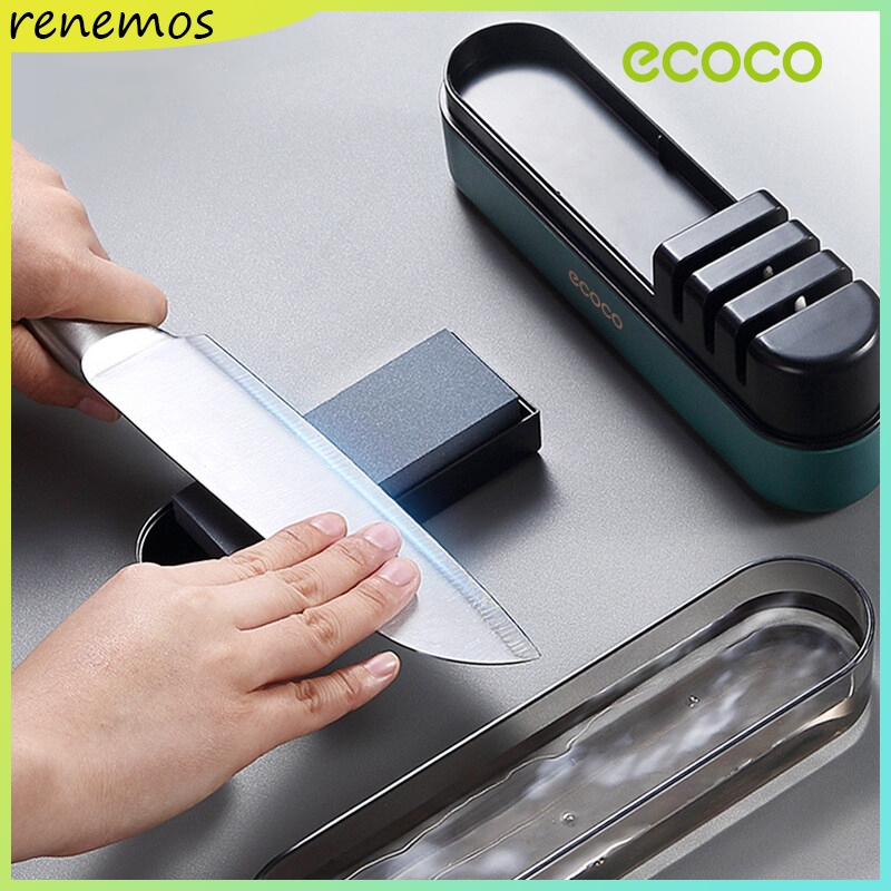 Ecoco Knife Sharpener Whetstone 4-Stage Professional Hand Held ...