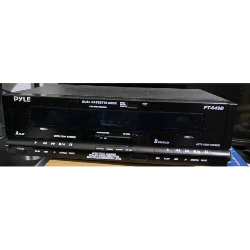 PYLE DUAL CASSETTE TAPE PLAYER/RECORDER MODEL PT-649D | Shopee Philippines