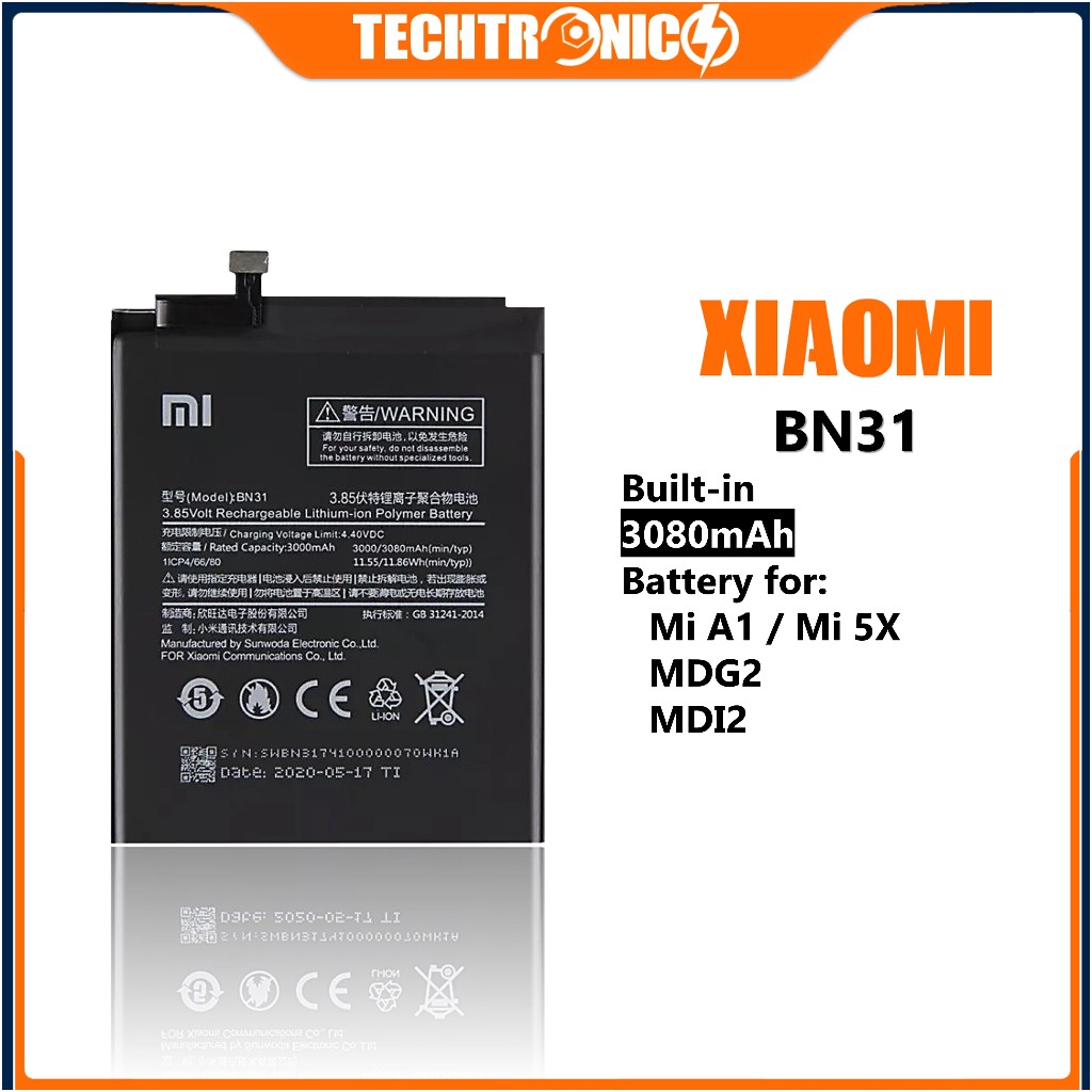 Shop xiaomi mi a1 (mi 5x) battery for Sale on Shopee Philippines