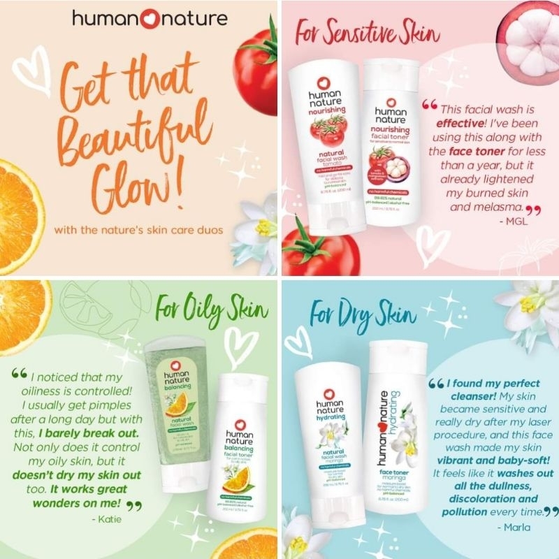 H♥️N Human Nature Facial Wash (Balancing, Hydrating, Nourishing, Acne Defense) (Vegan / 99