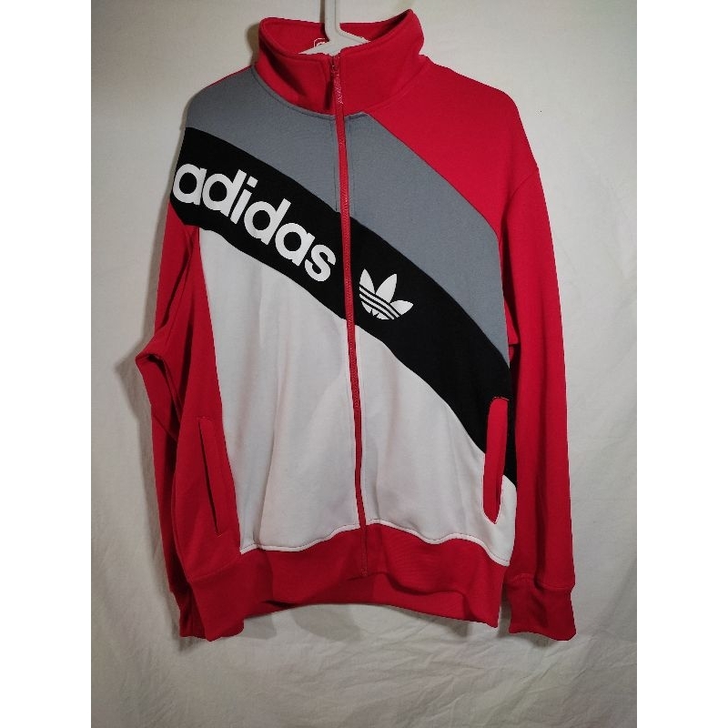 Adidas europa black on sale and red track top