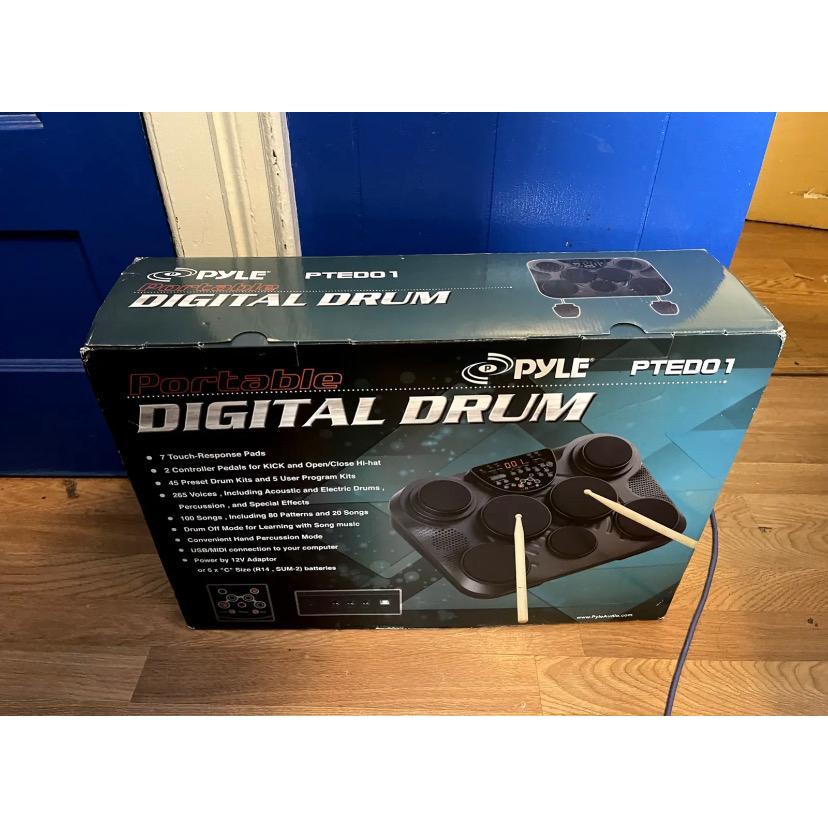 Brand New Pyle PTED06 Portable Electronic Tabletop Digital Drum Machine