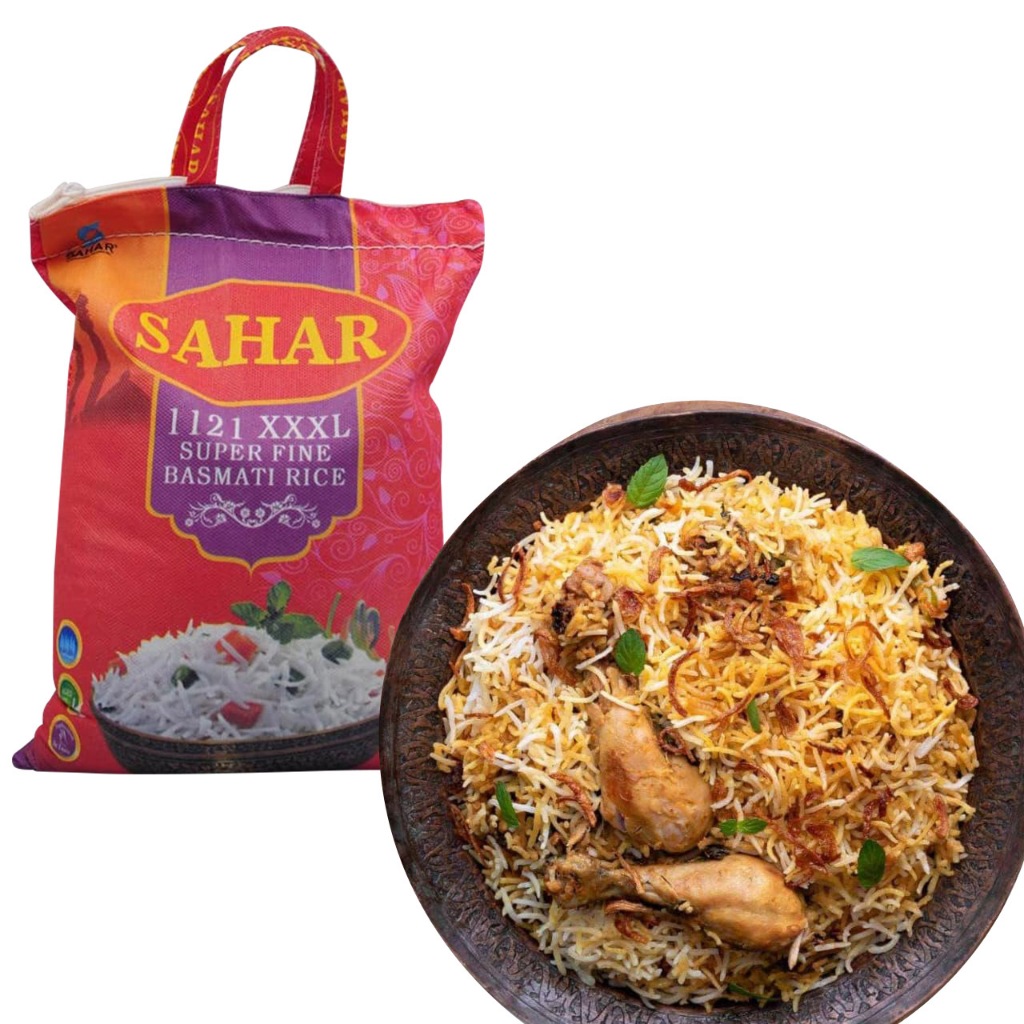 Sahar 1121 XXXL Super Fine Basmati Rice 5kilos per pack (Helps weight