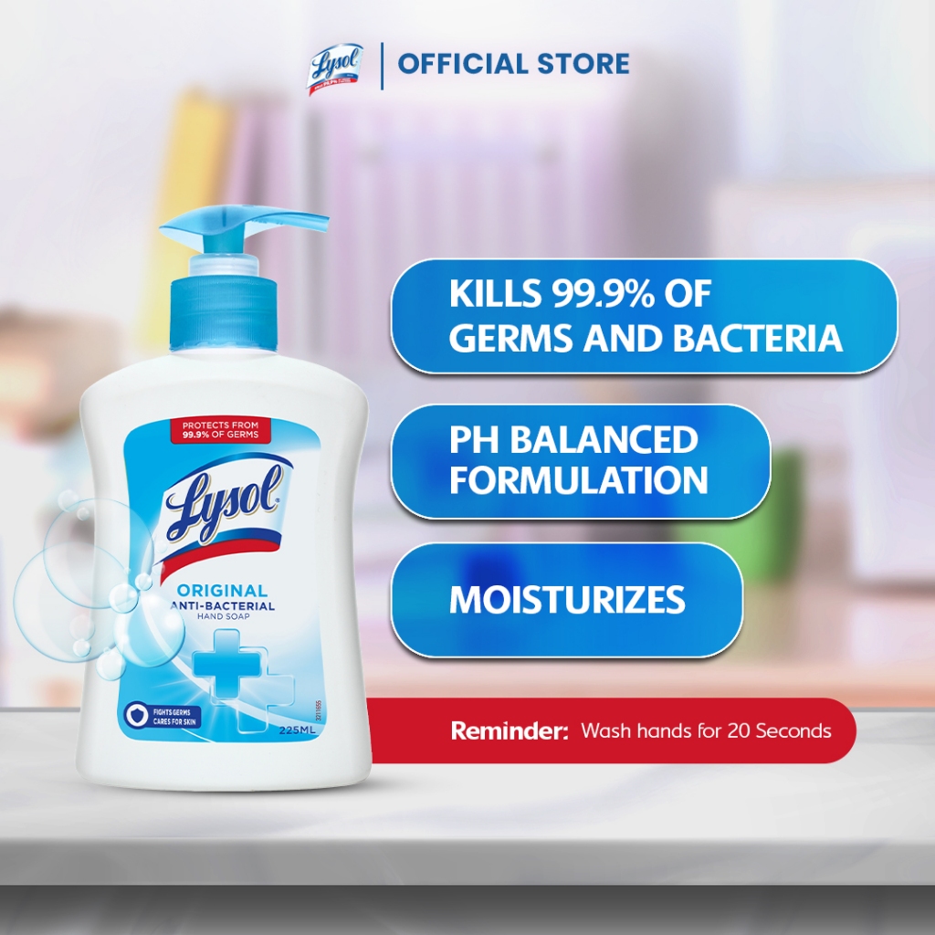 Lysol Antibacterial Hand Soap Original 225ml Triple Pack Shopee