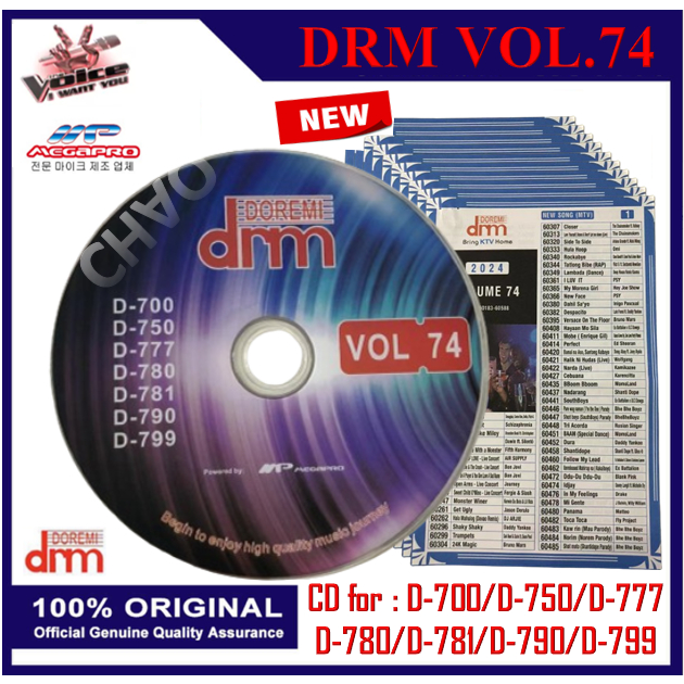 Songbook /Updated CD Vol 78 for MP Megapro Doremi D790 D-750 D-777 D ...