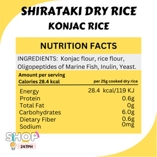 Dry Shirataki Rice 100g Shiratake Dried Rice Miracle Rice Konjac Rice ...