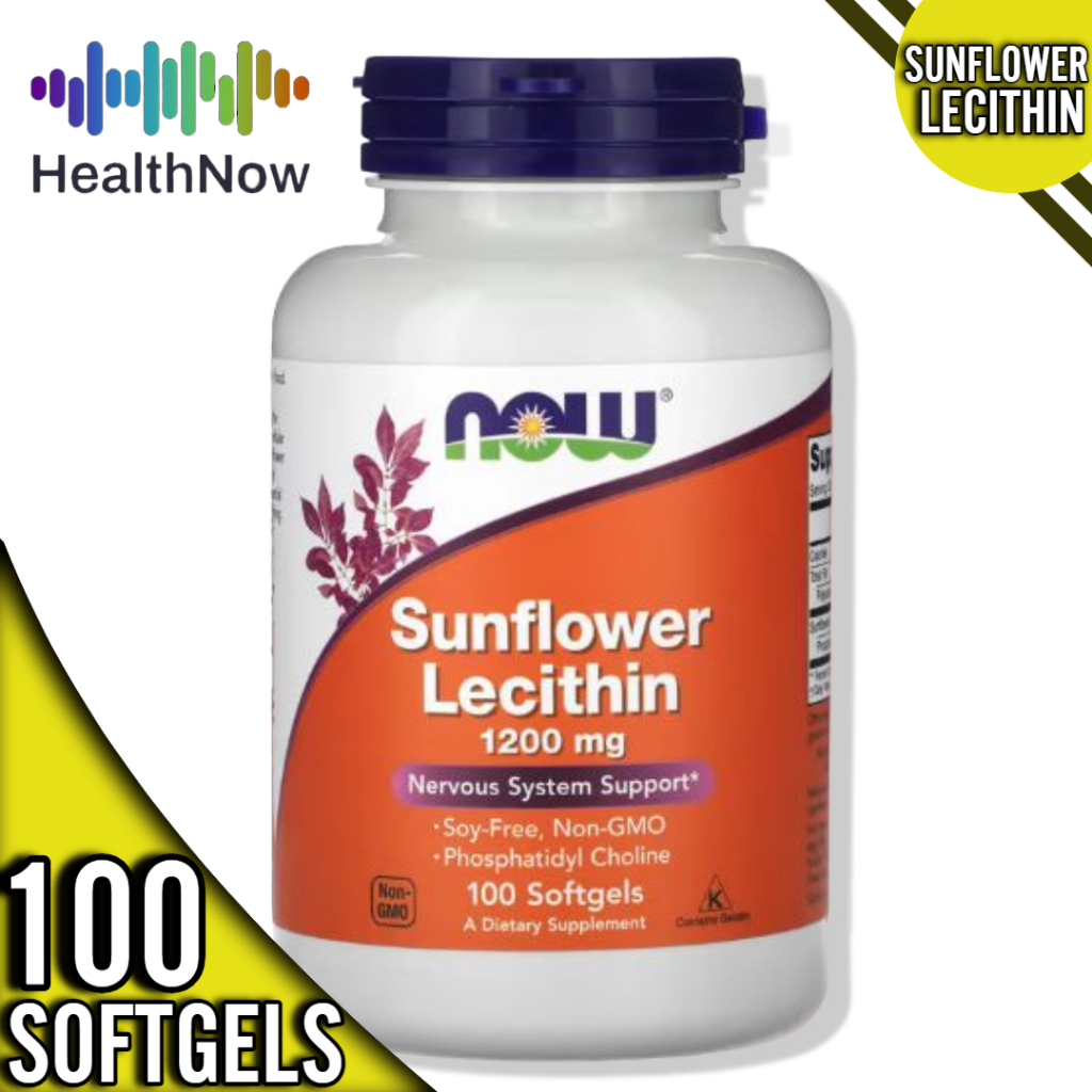Sunflower Lecithin,Now Foods, 1,200 mg, 100 Softgels Shopee Philippines