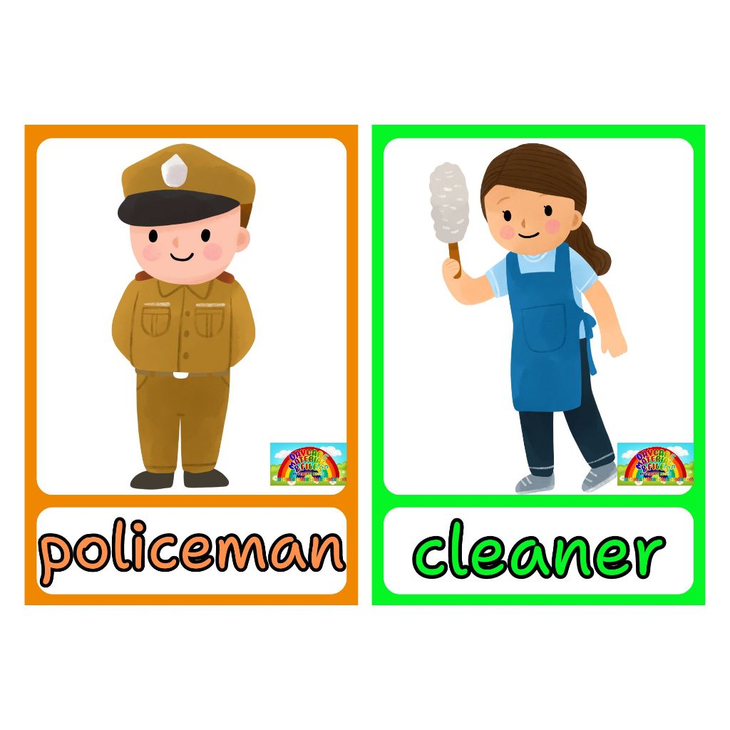 COMMUNITY HELPERS LAMINATED FLASHCARDS | Shopee Philippines