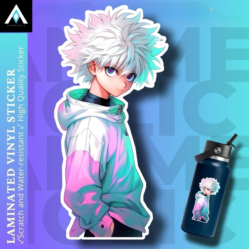 KILLUA ZOLDYCK HUNTER X HUNTER LAMINATED VINYL STICKERS ~ ANIMEHOLIC ...
