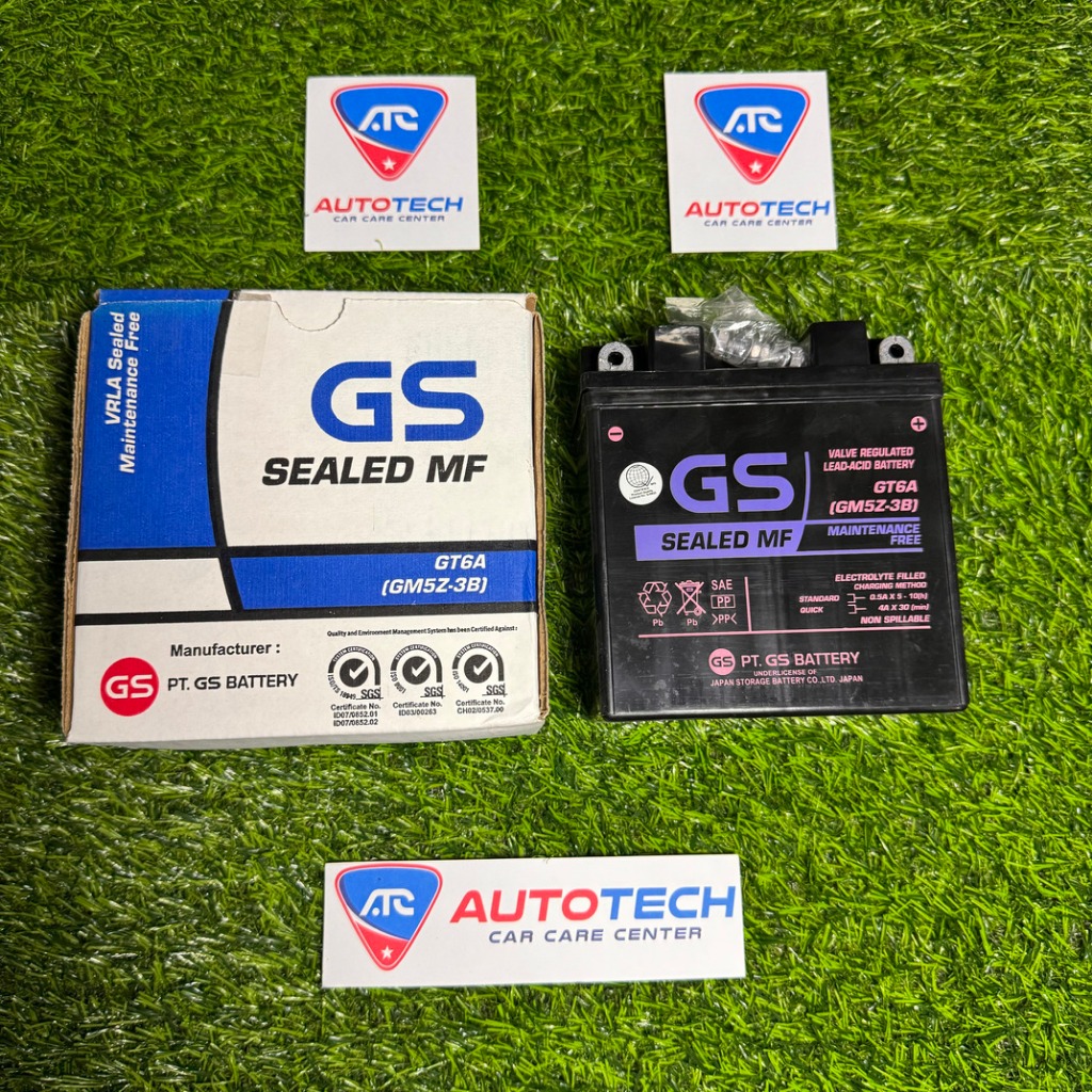 GS Battery GT6A-3B (12N5L) for FZ16/YAMAHA MIO, CRYPTON, SNIPER/X1/WAVE ...