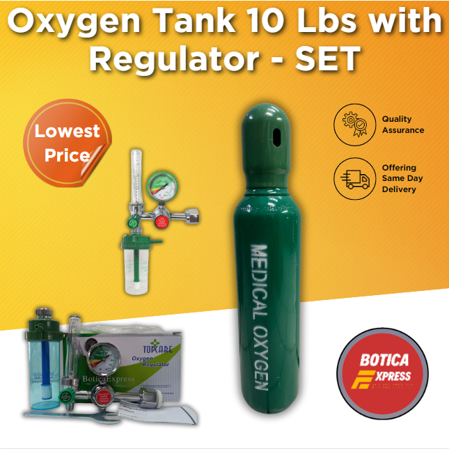 MEDICAL OXYGEN TANK 10LBS WITH CONTENT AND REGULATOR Shopee Philippines