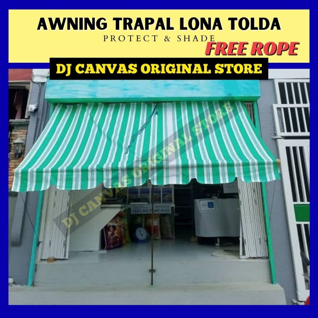 4.5ft x 12ft AWNING STRIPES MAYAMA ROLL UP TRAPAL TOLDA LONA WATERPROOF ...