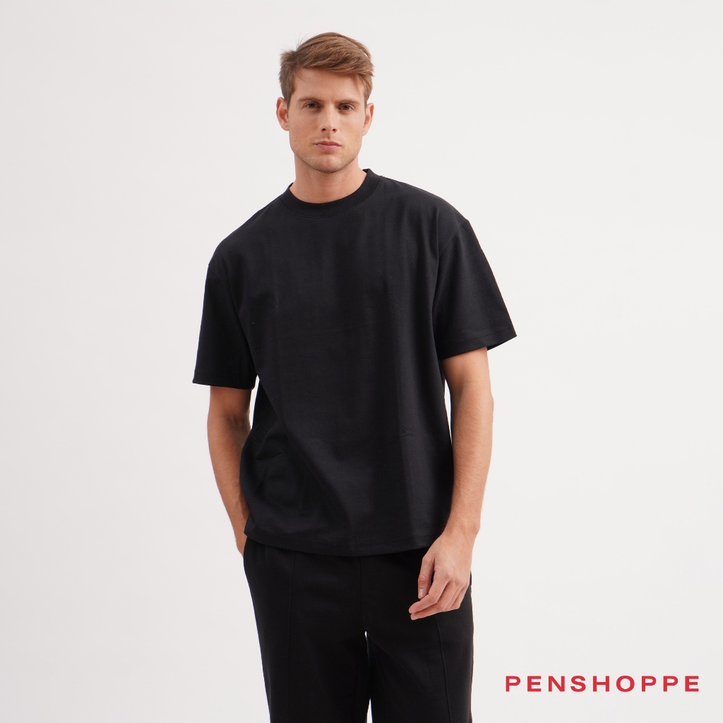 Penshoppe Relaxed Fit Crew Neck T Shirt For Men Black Chocolate Brown Sand White Tshirt T shirt Shopee Philippines