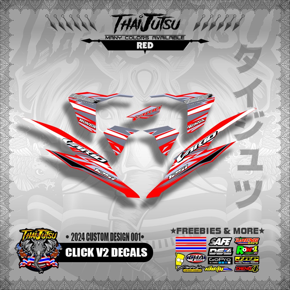CLICK V2 DECALS ( 2024 CUSTOM DESIGN 001 )【ThaijutsuStickers】 | Shopee ...