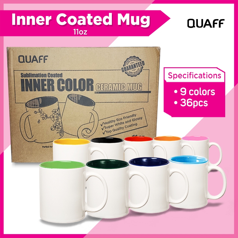 QUAFF Coated Inner Color Mug 11OZ 36pcs. | Shopee Philippines