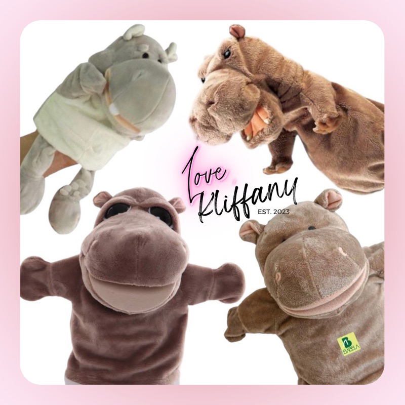 Hippo puppet / Hippopotamus puppet / hippopotamus hand puppets Shopee