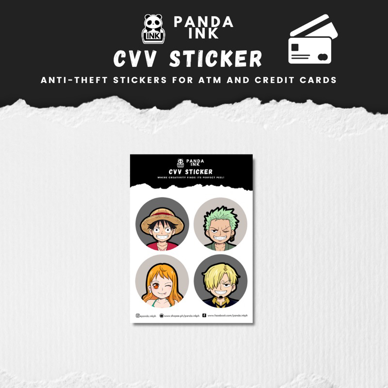 CVV Sticker One Piece | Shopee Philippines