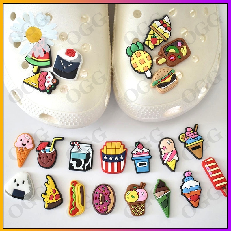 Cute Food Cartoon Cake Jibbitz for Crocs Accessories Crocs Crocs for Jibbitz Crocs Design Jibbitz