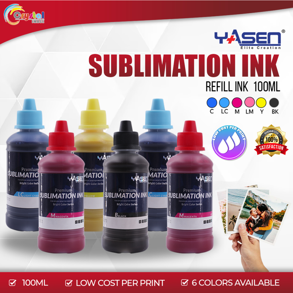 Sublimation Ink YASEN brand 100ml for Epson Printers Hi Quality Ink for