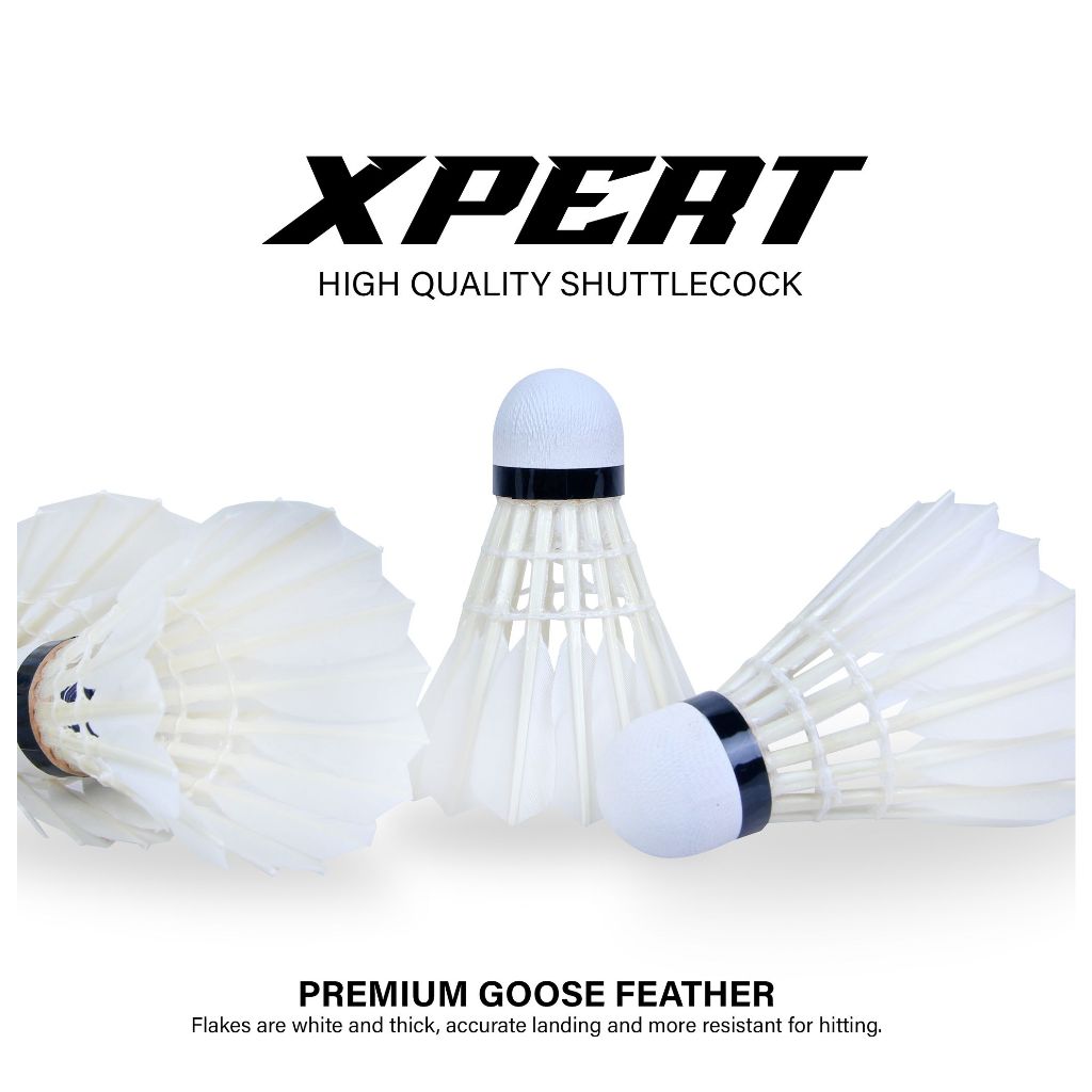 High density Shuttlecock | Xpert Premium Goose Feather Shuttlecock ...