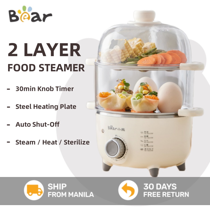 Bear Siomai Steamer Electric Cooker Egg Boiler 2Layer Steamer