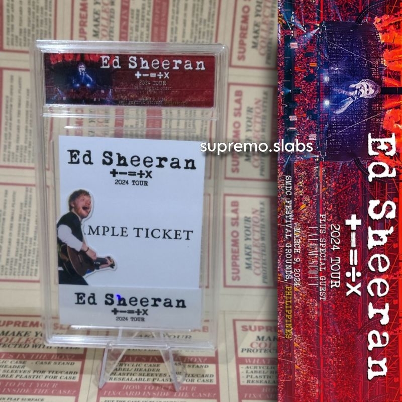 ED SHEERAN 2024 TOUR Manila Ticket Case w/ cutout photo! Shopee