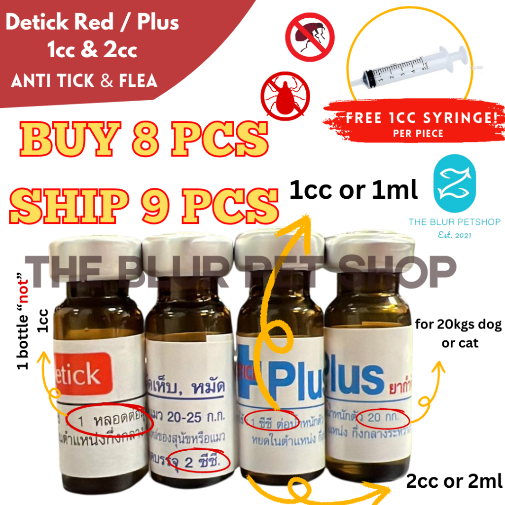 Free 1cc Syringe Buy 8pcs Ship 9pcs Thailand Detick 1cc 2cc Detick Plus ...