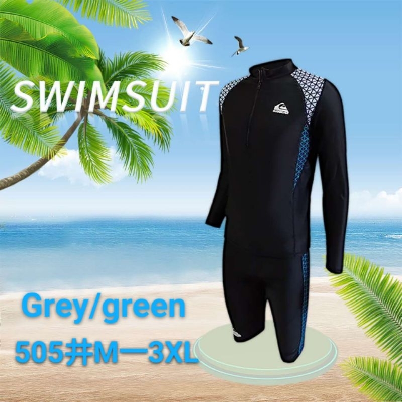 quicksilver swimwear sunscreen long sleeve suit w/shorts for men ...