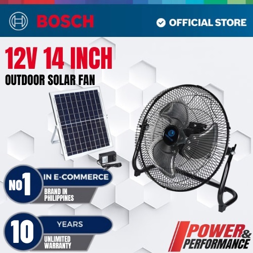 14 Inch Solar Outdoor 12v Dc Solar Stand Fan Solar Powered Electric Fan Solar Fan Shopee 9668