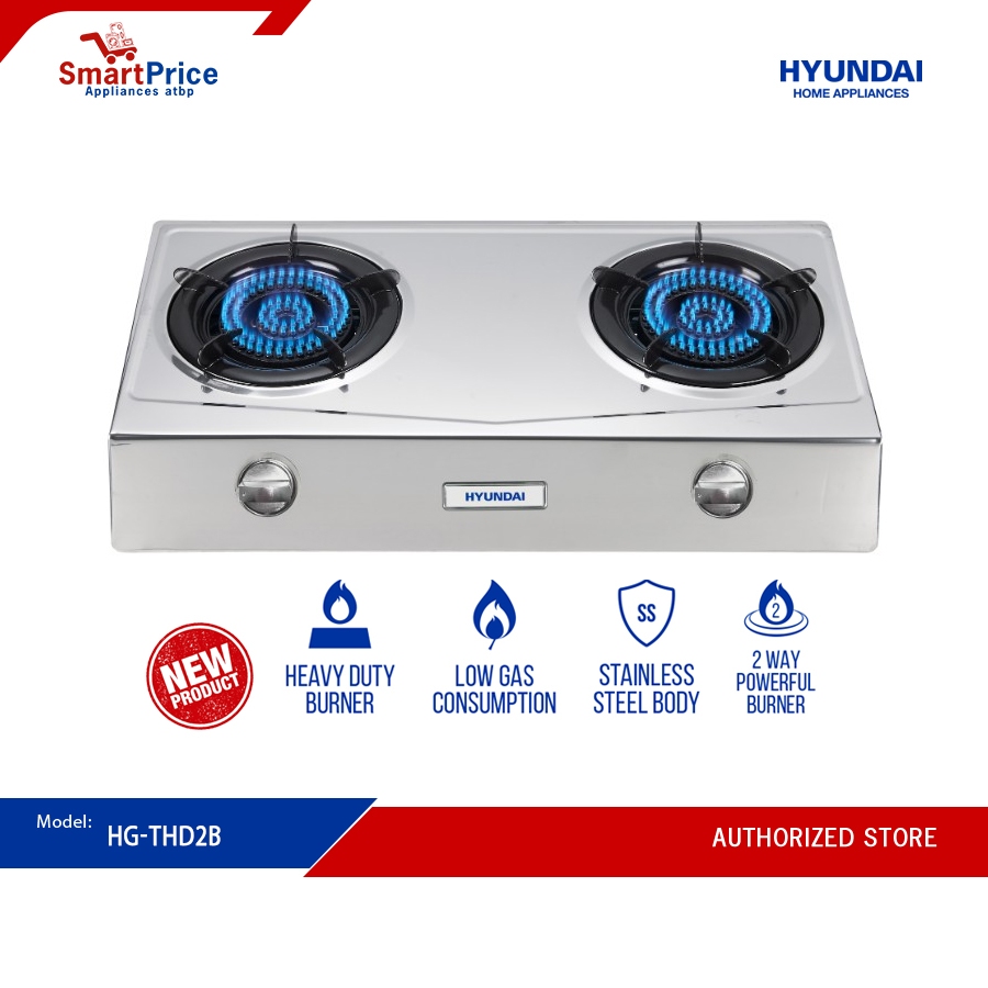 Hyundai Double Burner Heavy Duty Gas Stove HGTHD2B Shopee Philippines