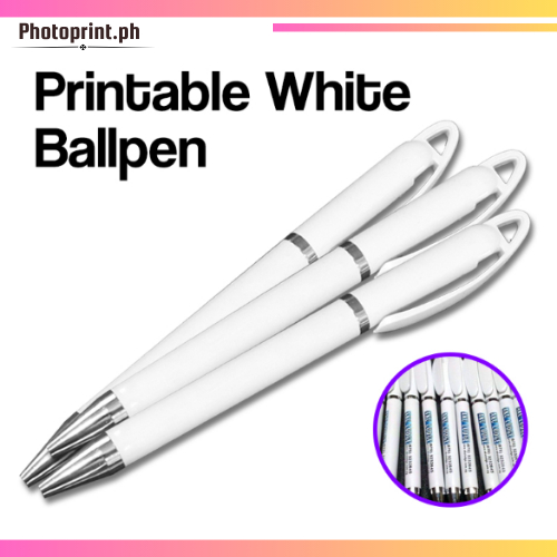 5 Pcs White Printable Ballpen Using Laser Decal Uv Stickers Sublimation ...