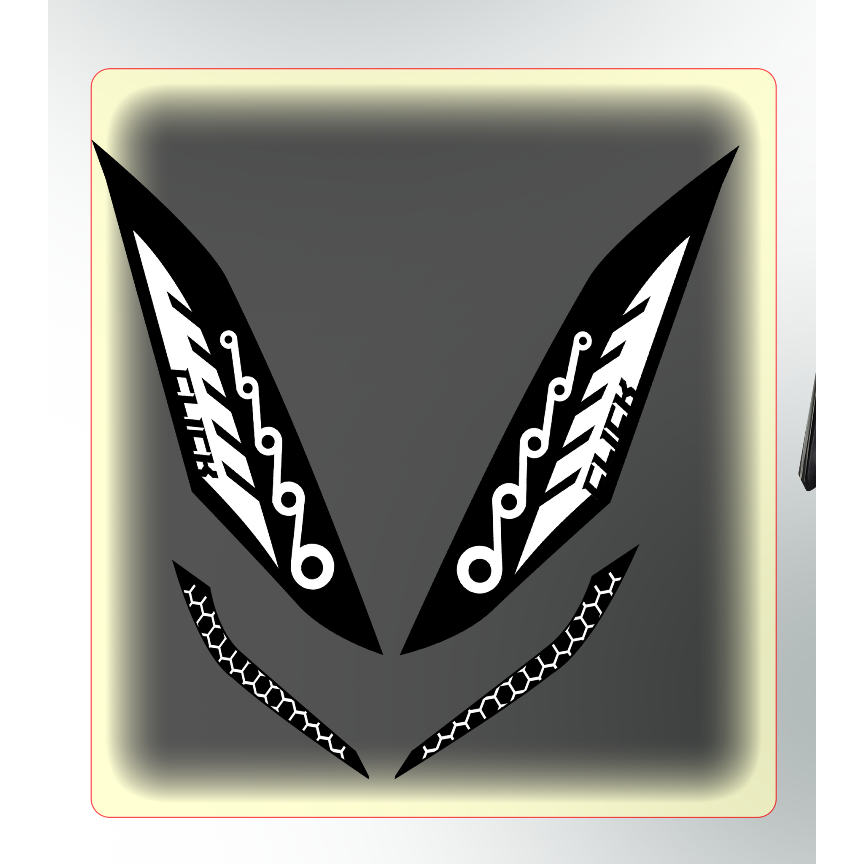 Honda Click 160 Kilay Decal Sticker Circle Feather Wings Design ...