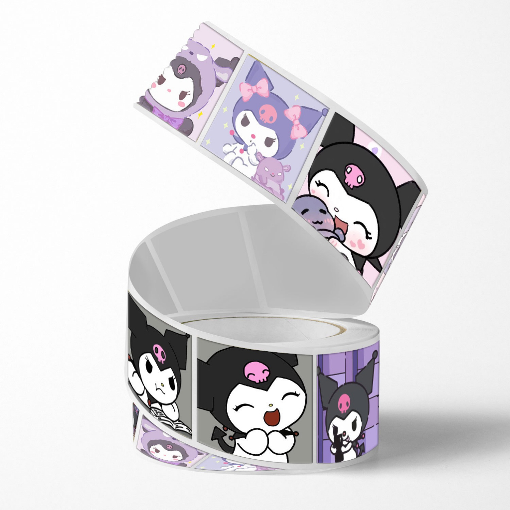 500pcs/Roll Sanrio Cartoon Sticker Tape Kuromi Pacha Dog Luggage Anime ...